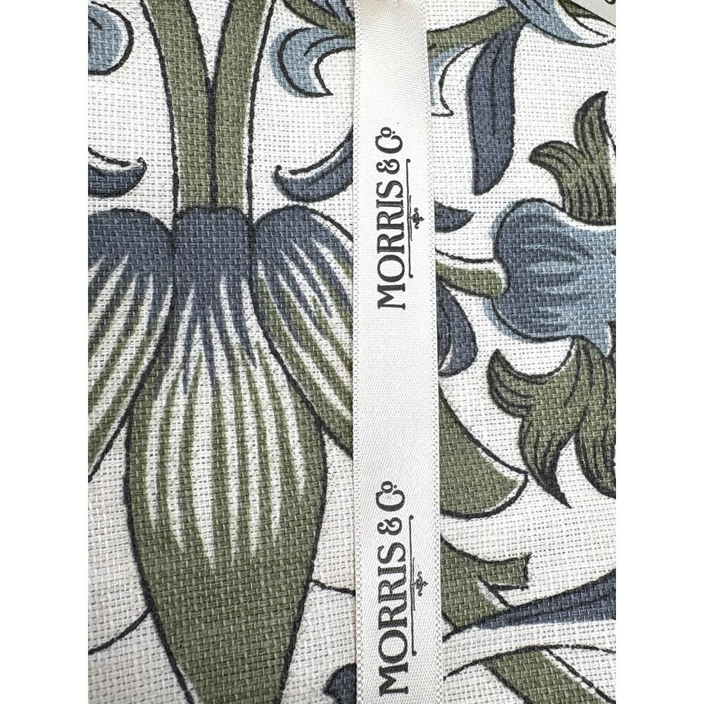 William Morris & Co. Lodden Napkins 8 Blue Green Cream Cotton Fabric 20 x 20” - Picture 3 of 11